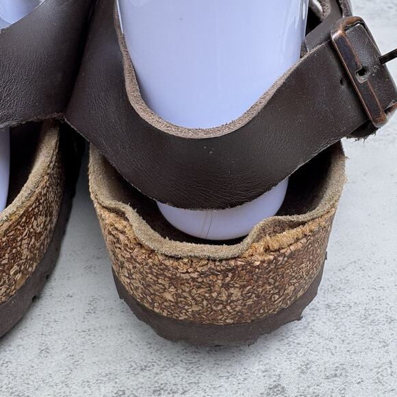 Birkenstock Milano Slingback Sandals Brown Leather Slip On EU 42 US 11 Betula - Picture 6 of 10